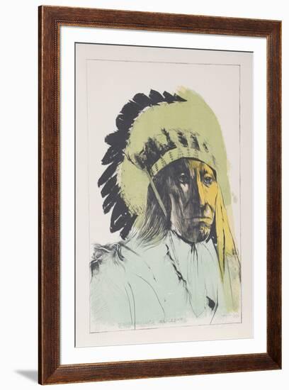 Chief American Horse - Oglalla Sioux-Leonard Baskin-Framed Limited Edition