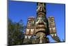 Chief Johnson Tlingit totem pole, beautiful sunny summer day, Ketchikan, Southern Panhandle, Southe-Eleanor Scriven-Mounted Photographic Print