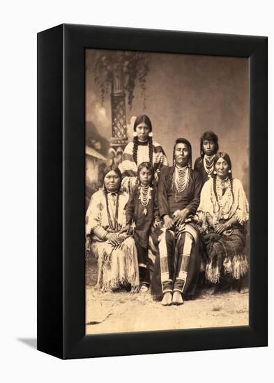 Chief Joseph and Family Members, Circa 1877-F.M. Sargent-Framed Premier Image Canvas