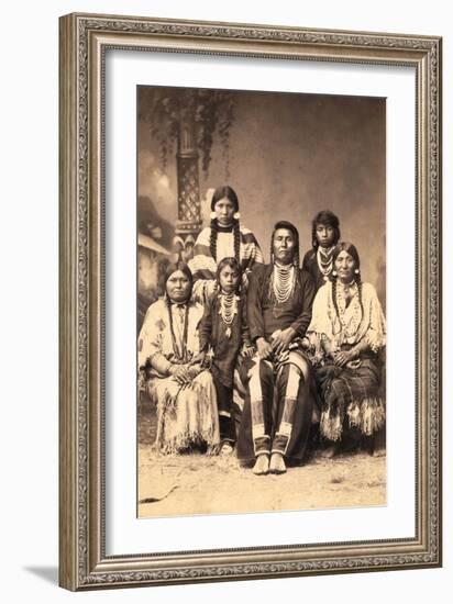 Chief Joseph and Family Members, Circa 1877-F.M. Sargent-Framed Giclee Print