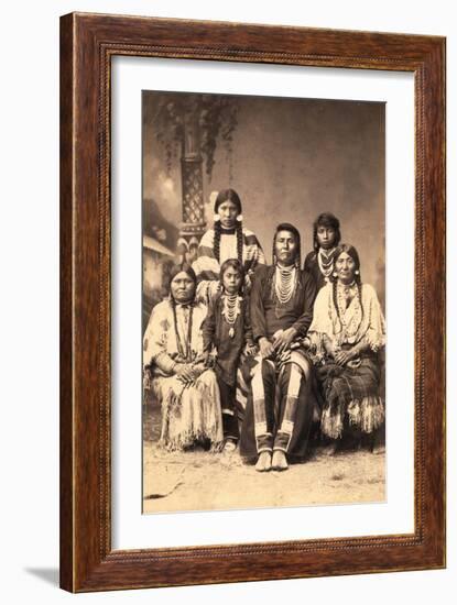 Chief Joseph and Family Members, Circa 1877-F.M. Sargent-Framed Giclee Print