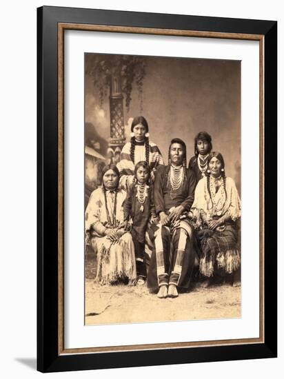 Chief Joseph and Family Members, Circa 1877-F.M. Sargent-Framed Giclee Print