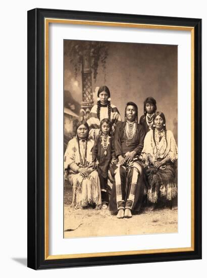 Chief Joseph and Family Members, Circa 1877-F.M. Sargent-Framed Giclee Print