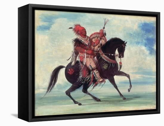Chief Keokuk, 1834-George Catlin-Framed Premier Image Canvas
