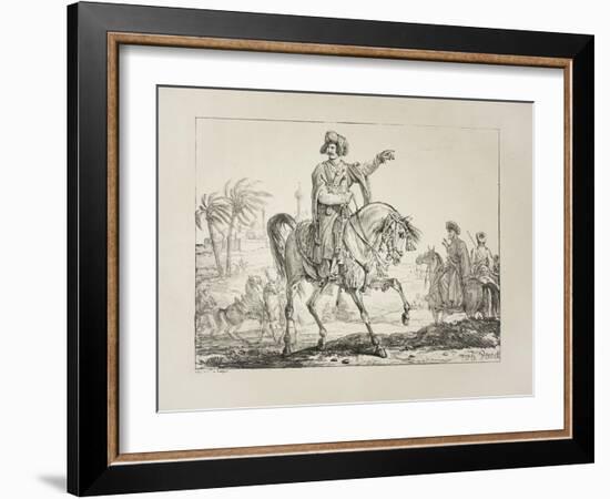 Chief Mameluk, C.1817-Antoine Charles Horace Vernet-Framed Giclee Print