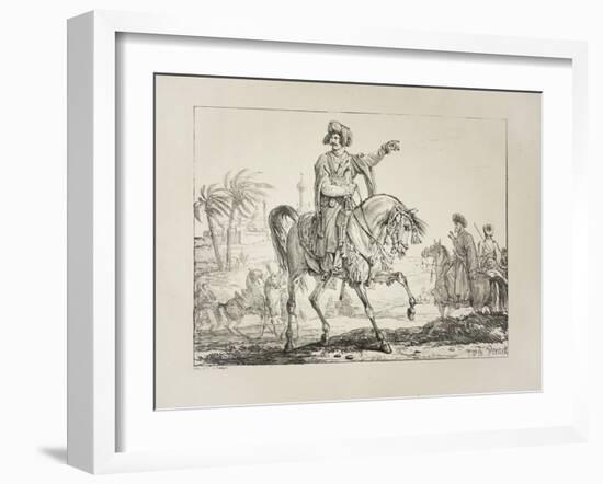 Chief Mameluk, C.1817-Antoine Charles Horace Vernet-Framed Giclee Print