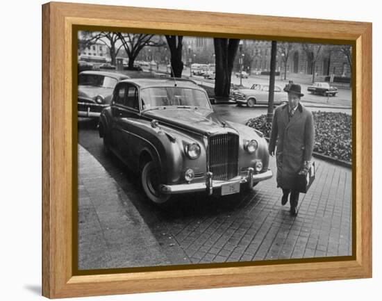 Chief of Protocol Wiley T. Buchanan Jr. Walking by a Bentley-Ed Clark-Framed Premier Image Canvas