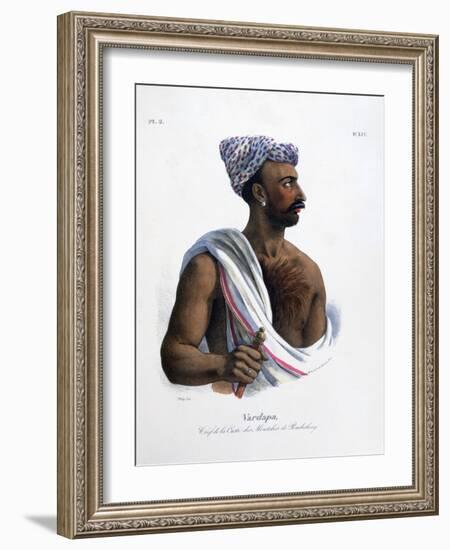 Chief of the Caste in Pondicherry (Puducherr), India, 1828-Marlet et Cie-Framed Giclee Print