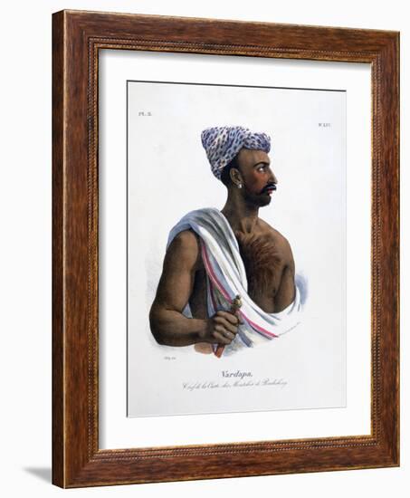 Chief of the Caste in Pondicherry (Puducherr), India, 1828-Marlet et Cie-Framed Giclee Print