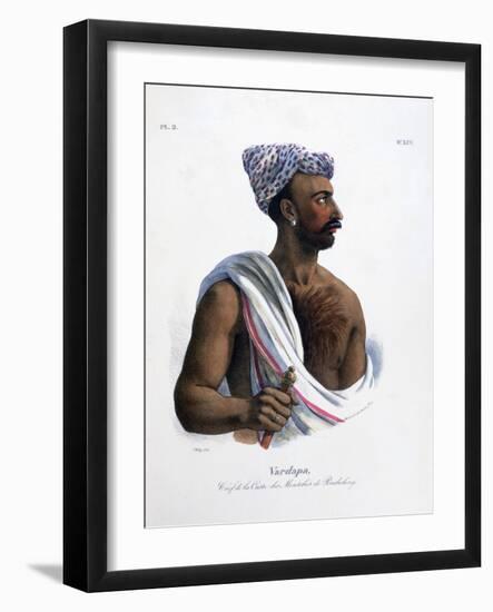Chief of the Caste in Pondicherry (Puducherr), India, 1828-Marlet et Cie-Framed Giclee Print