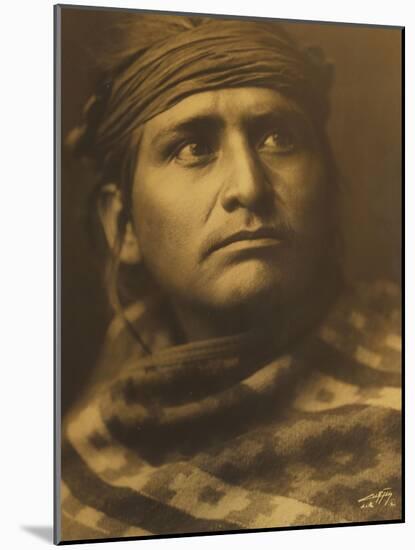 Chief of the Desert, Navaho-Edward S. Curtis-Mounted Giclee Print
