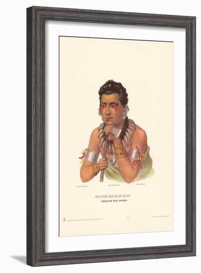 Chief of the Ioways-Charles Bird King-Framed Art Print