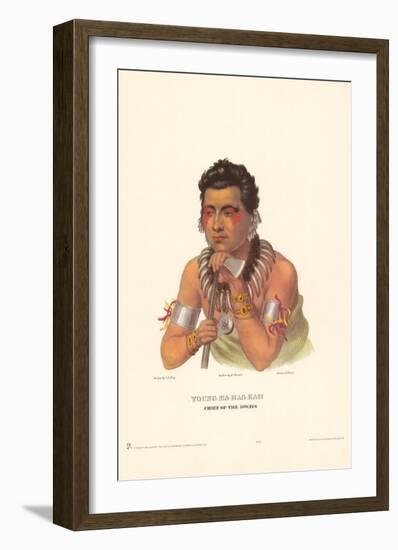 Chief of the Ioways-Charles Bird King-Framed Art Print