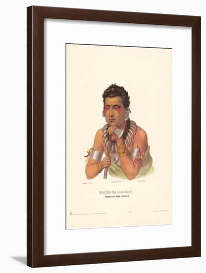 Chief of the Ioways-Charles Bird King-Framed Art Print