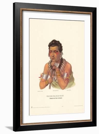 Chief of the Ioways-Charles Bird King-Framed Art Print