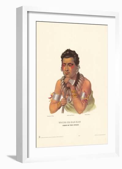 Chief of the Ioways-Charles Bird King-Framed Art Print