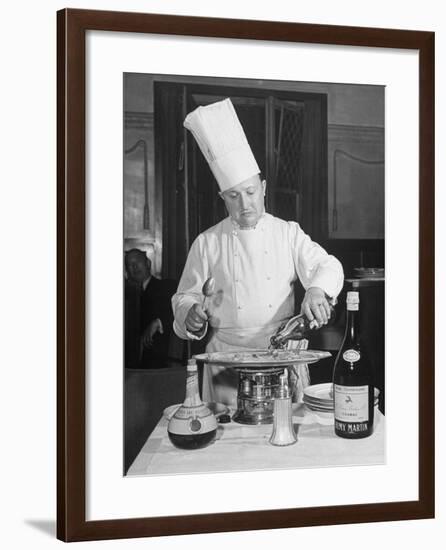 Chief Preparing Crepes Sezette-null-Framed Photographic Print
