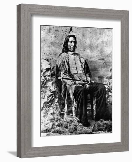 Chief Red Cloud at Age 72, C.1893-Charles Milton Bell-Framed Photographic Print