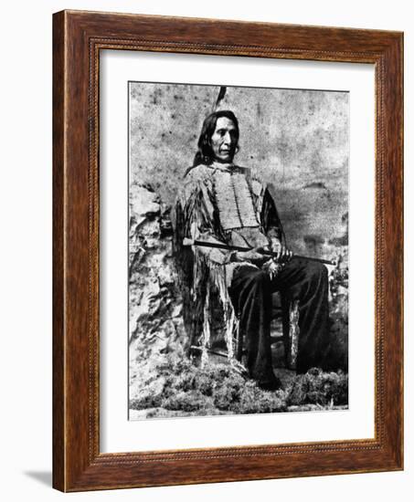 Chief Red Cloud at Age 72, C.1893-Charles Milton Bell-Framed Photographic Print