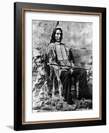 Chief Red Cloud at Age 72, C.1893-Charles Milton Bell-Framed Photographic Print