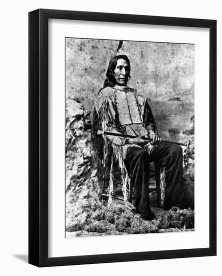 Chief Red Cloud at Age 72, C.1893-Charles Milton Bell-Framed Photographic Print