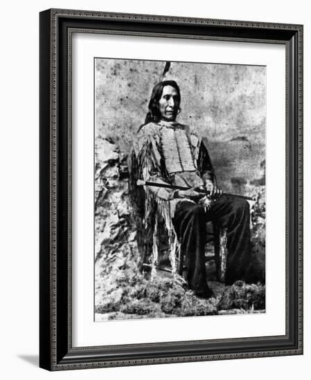 Chief Red Cloud at Age 72, C.1893-Charles Milton Bell-Framed Photographic Print