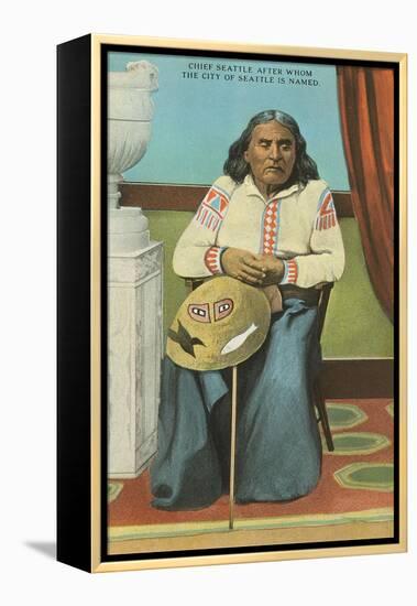 Chief Seattle with Basket-null-Framed Stretched Canvas