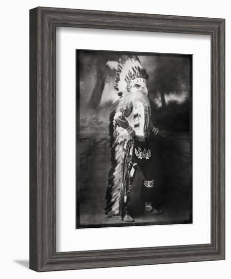 Chief Shikoba Featherbeard-Grand Ole Bestiary-Framed Art Print