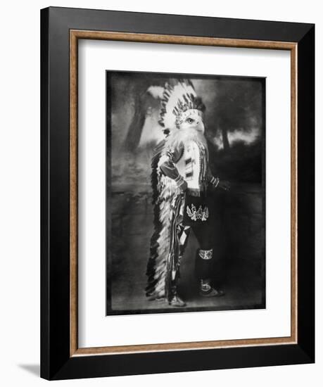 Chief Shikoba Featherbeard-Grand Ole Bestiary-Framed Art Print