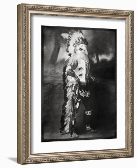 Chief Shikoba Featherbeard-Grand Ole Bestiary-Framed Art Print