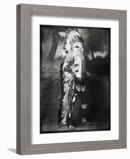 Chief Shikoba Featherbeard-Grand Ole Bestiary-Framed Art Print