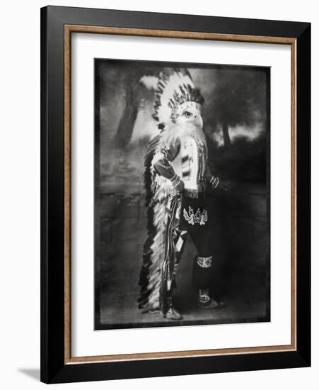 Chief Shikoba Featherbeard-Grand Ole Bestiary-Framed Art Print