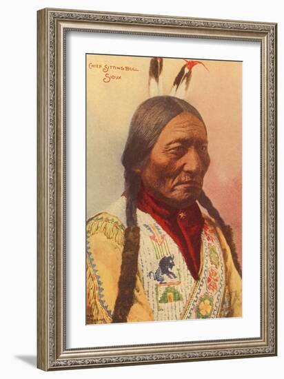 Chief Sitting Bull, Sioux Indian-null-Framed Art Print