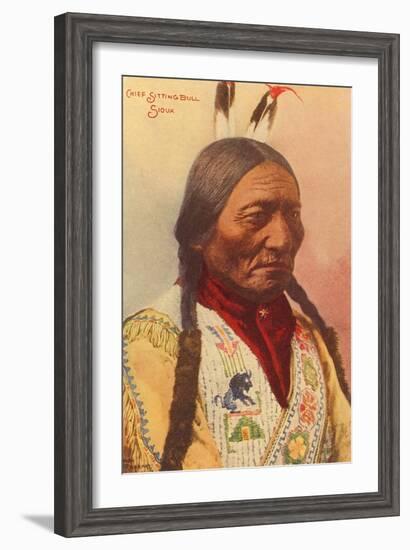 Chief Sitting Bull, Sioux Indian-null-Framed Art Print