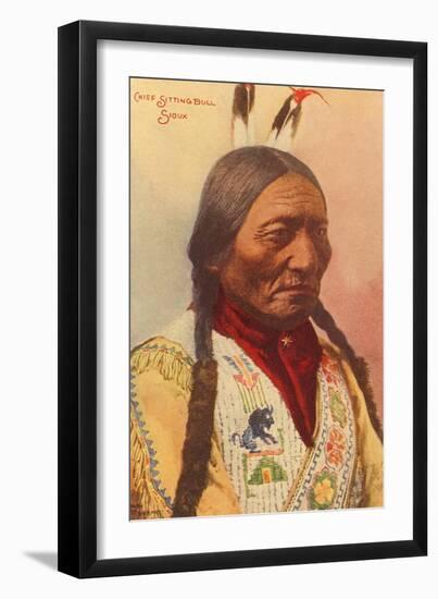 Chief Sitting Bull, Sioux Indian-null-Framed Art Print