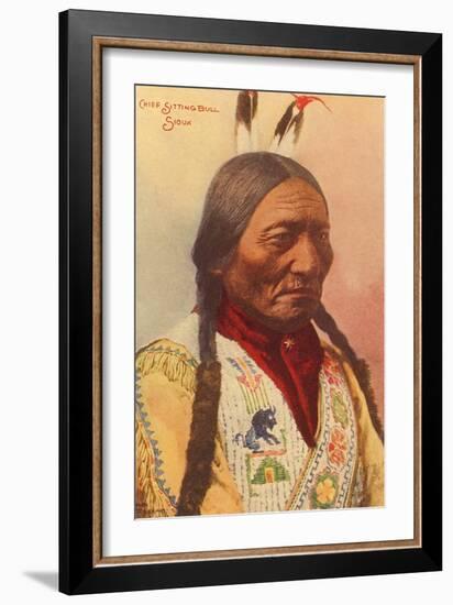 Chief Sitting Bull, Sioux Indian-null-Framed Art Print