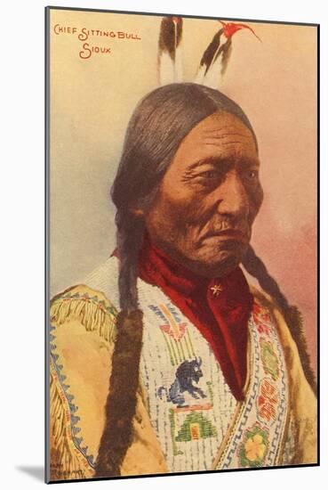 Chief Sitting Bull, Sioux Indian-null-Mounted Art Print