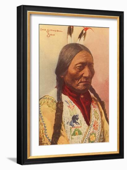 Chief Sitting Bull, Sioux Indian-null-Framed Art Print