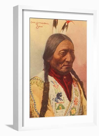 Chief Sitting Bull, Sioux Indian-null-Framed Premium Giclee Print