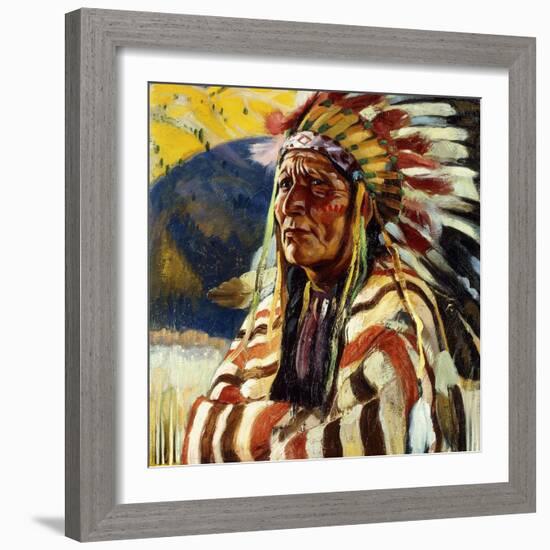 Chief Thundercloud-Walter Ufer-Framed Giclee Print