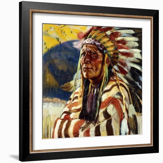 Chief Thundercloud-Walter Ufer-Framed Giclee Print