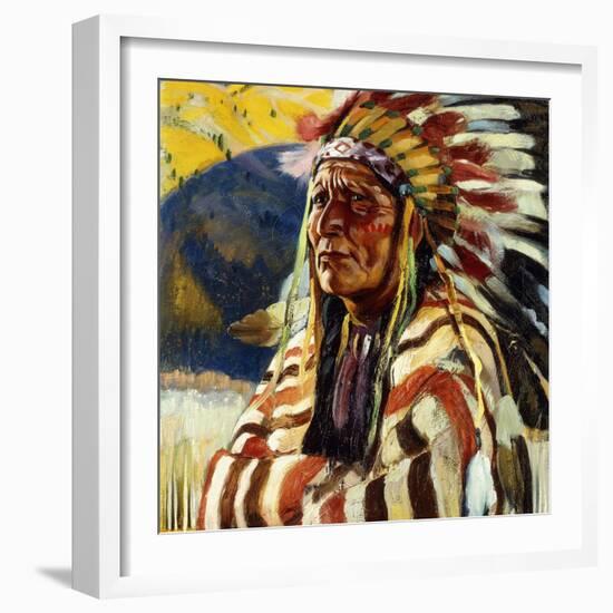 Chief Thundercloud-Walter Ufer-Framed Giclee Print