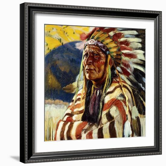 Chief Thundercloud-Walter Ufer-Framed Giclee Print