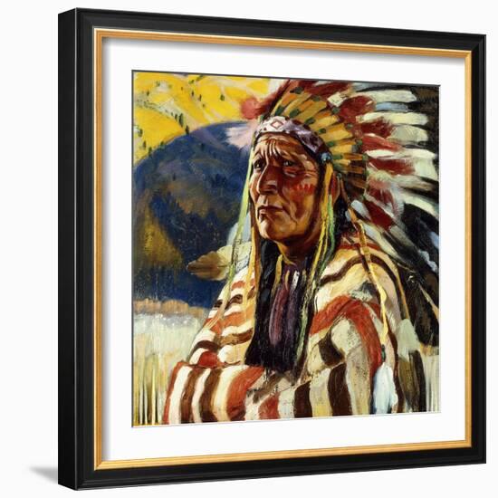 Chief Thundercloud-Walter Ufer-Framed Giclee Print