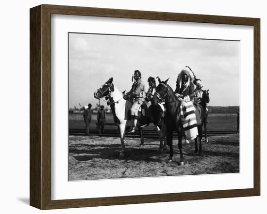 Chief Two Guns White Calf and Bird Rattler Ready for the Pageant-null-Framed Photographic Print