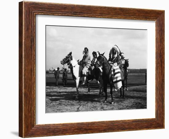 Chief Two Guns White Calf and Bird Rattler Ready for the Pageant-null-Framed Photographic Print