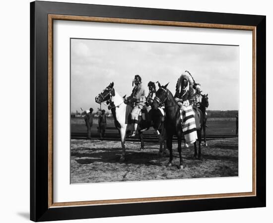 Chief Two Guns White Calf and Bird Rattler Ready for the Pageant-null-Framed Photographic Print