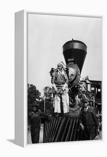 Chief Two Guns White Calf on the St. Paul and Pacific R.R. #1-null-Framed Premier Image Canvas