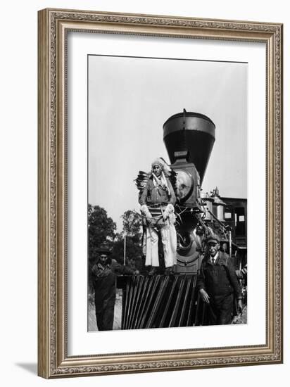 Chief Two Guns White Calf on the St. Paul and Pacific R.R. #1-null-Framed Photographic Print