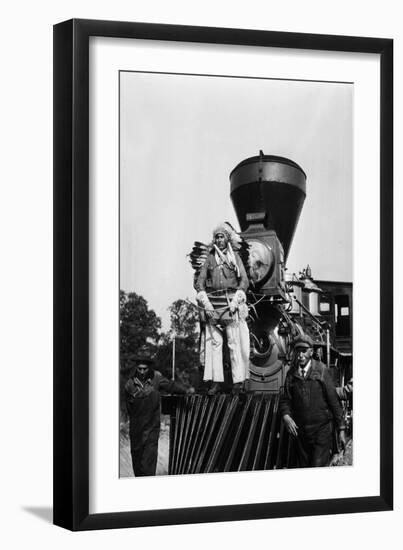 Chief Two Guns White Calf on the St. Paul and Pacific R.R. #1-null-Framed Photographic Print